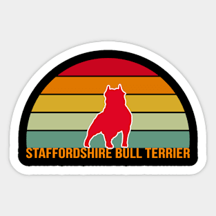 Staffordshire Bull Terrier Vintage Silhouette Sticker